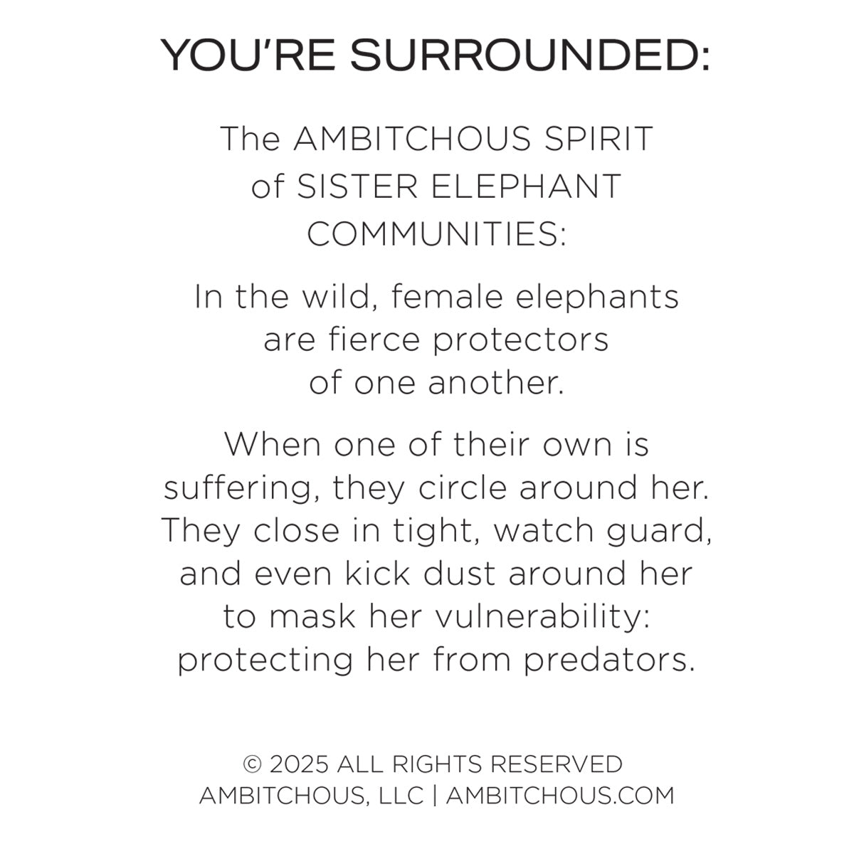 Rose Quartz Elephant Sisterhood Bitch