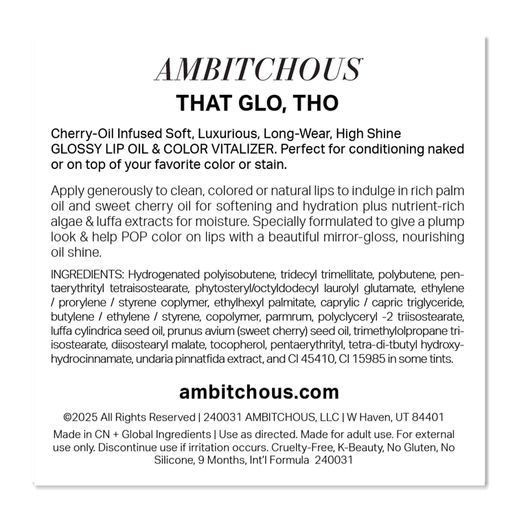 That Glo, Tho! Lip Oil Gloss, PINK