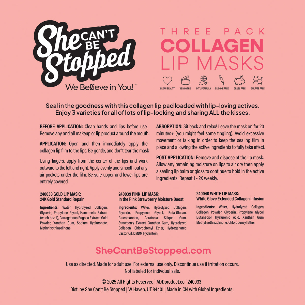 Lip Locked Lip Mask 3 Pack