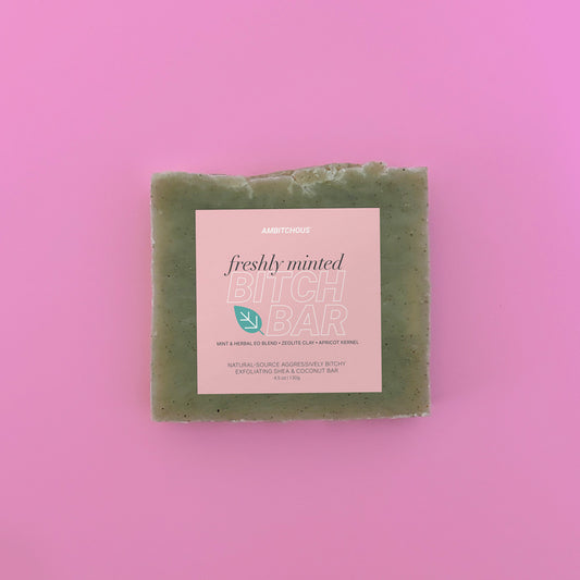 Bitch Bar: Natural Exfoliating Shea Butter Soap in Freshly Minted | No Microplastics