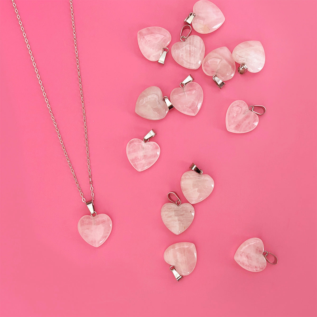 Rose Quartz "I Love You, Bitch" Heart