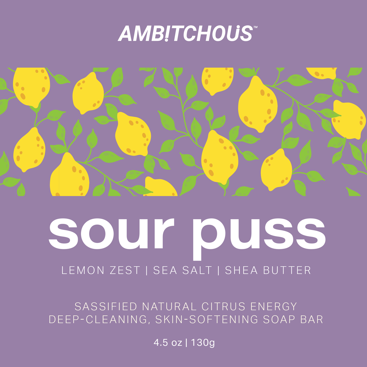 Sour Puss Lemon Zest Artisan Soap Bar